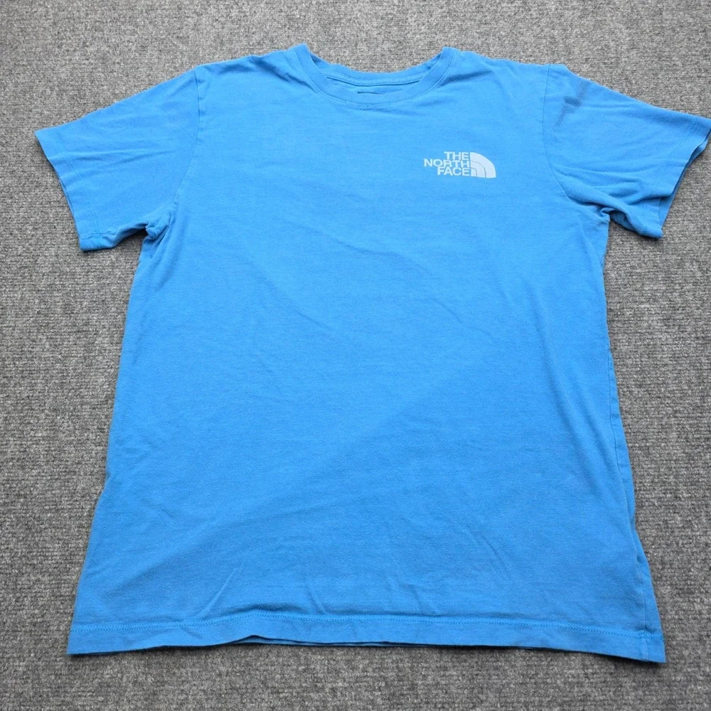 The North Face Mens Medium Blue Geodome Tent Graphic T-Shirt‎ Fine Alpine Equip